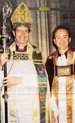 Bishop Nigel Stock and Canon Matthew Vernon.