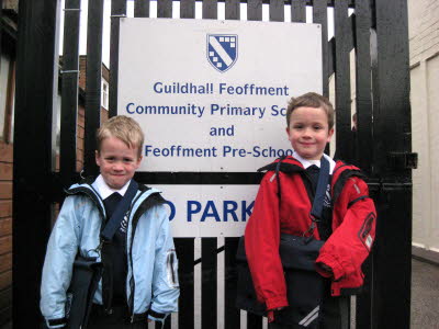 First day of school for the boys.